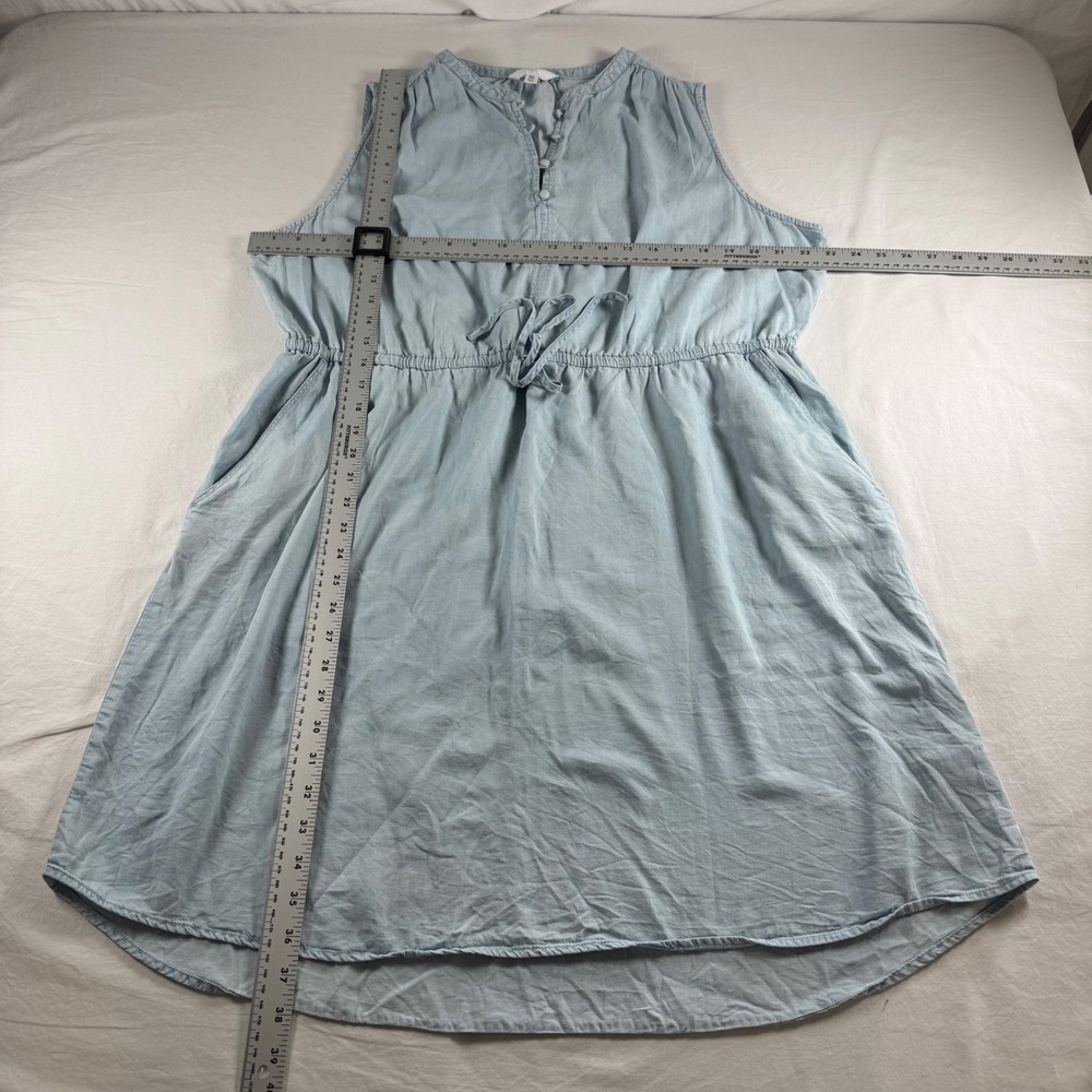 Time and Tru Women's Size XXL (20) Light Blue Lyocell Drawstring Waist Dress - Picture 3 of 8